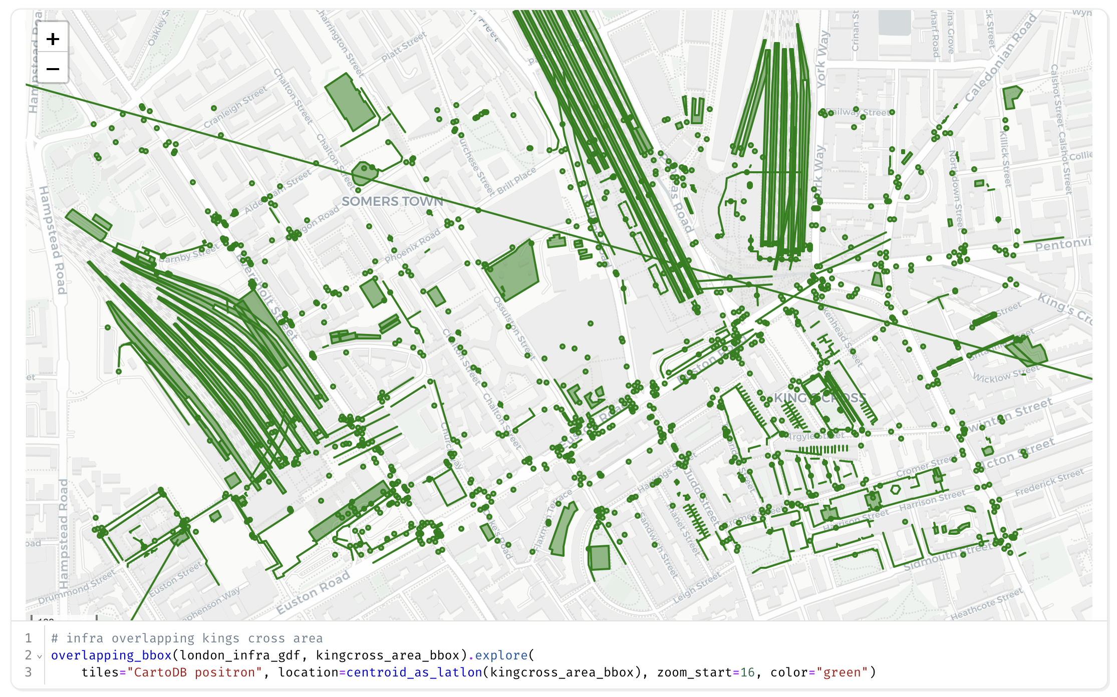 Infrastructure in Kings Cross Area
